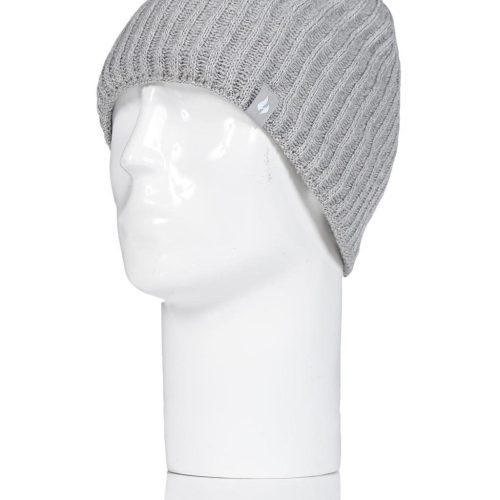 Heat Holders Men's Halden Ribbed Thermal Hat Light Grey #color_light grey