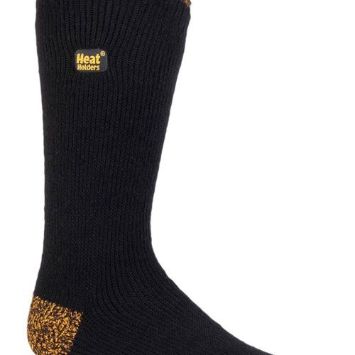 Heat Holders Worxx Men's Bruce Original Thermal Crew Socks Black/Yellow #color_black/yellow