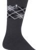 Heat Holders Men's Argyle ULTRA LITE Thermal Crew Sock Charcoal #color_charcoal