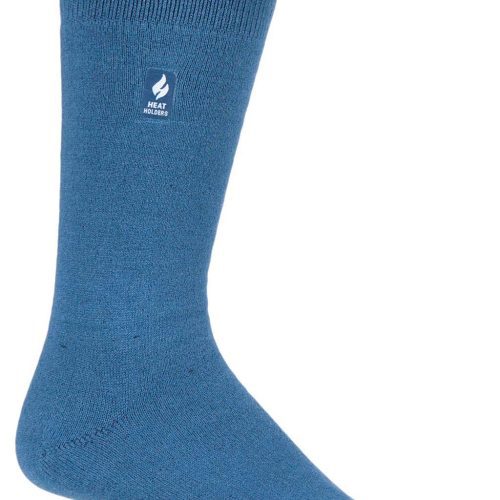 Heat Holders Men's Cardinal Ultra Lite Solid Thermal Crew Sock Denim #color_denim