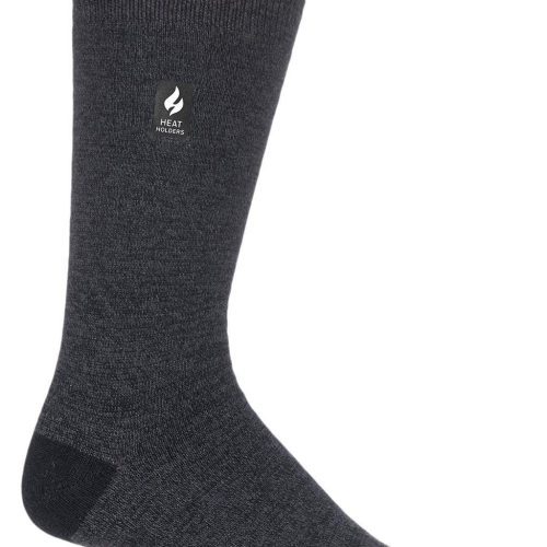 Heat Holders Men's Robin Ultra Lite Twist Thermal Crew Sock Black #color_black