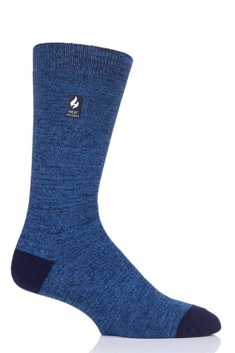 Heat Holders Men's Robin Ultra Lite Twist Thermal Crew Sock Navy #color_navy