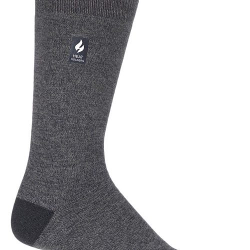 Heat Holders Men's Robin Ultra Lite Twist Thermal Crew Sock Charcoal #color_charcoal